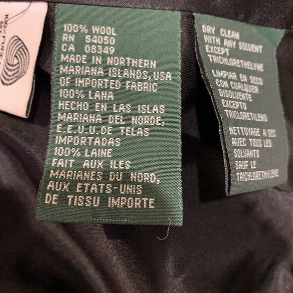 Lauren Ralph Lauren Womens 10 Single Breasted Long Jacket Black Gray Wool Tweed - Picture 13 of 15